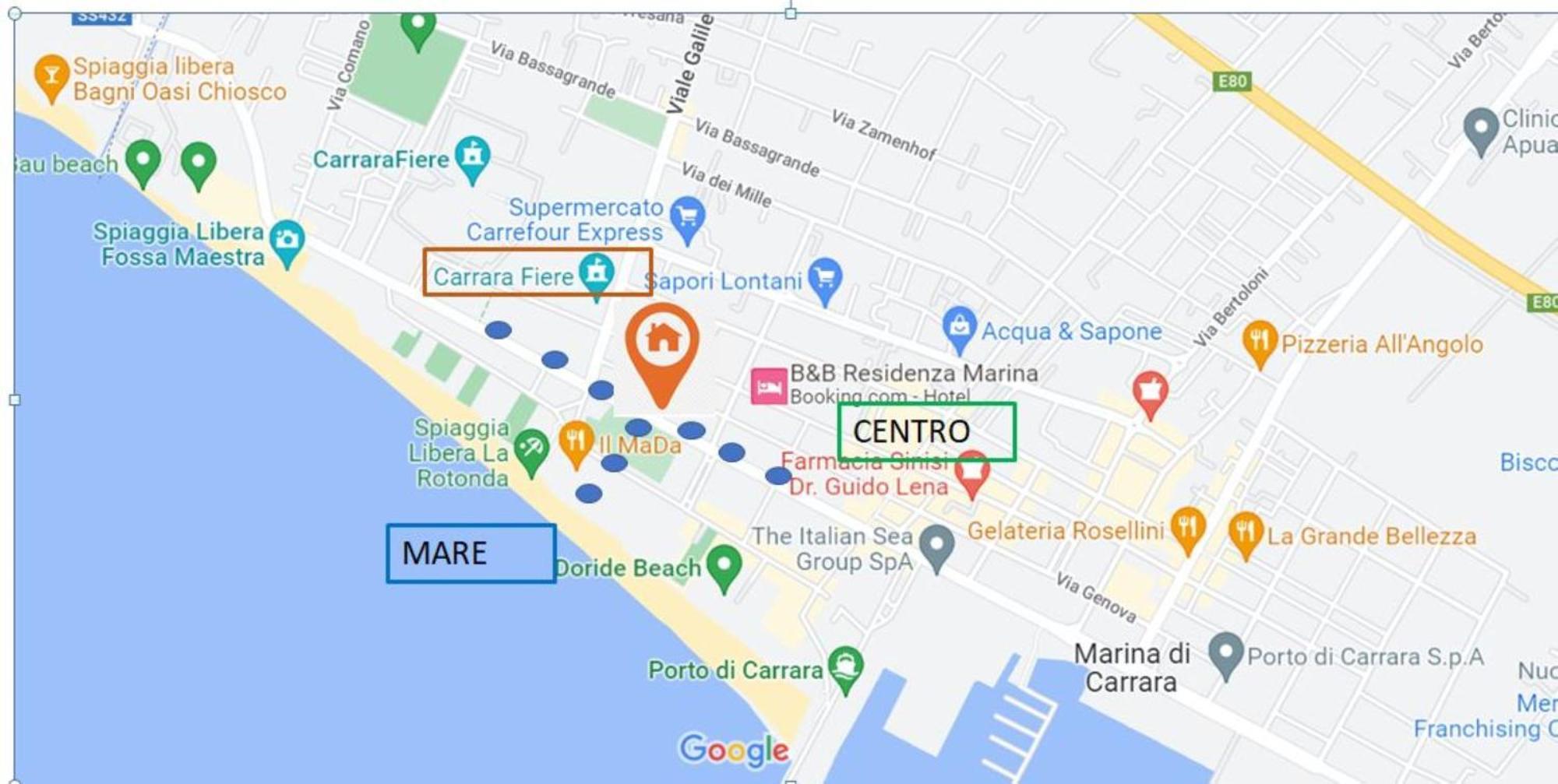 Appartamento Stella Marina A Due Passi Dal Mare E Dal Centro Marina Di Carrara Ngoại thất bức ảnh